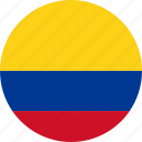 circle, colombia, country, emblem, flag, national