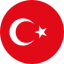 circle, country, emblem, flag, national, turkey 