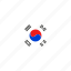 country, flag, national, south korea 