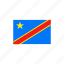 congo democratic republic, country, flag 