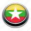 circle, country, flag, flags, myanmar, nation 