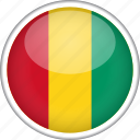 circle, country, flag, guinea, national