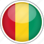 circle, country, flag, guinea, national 