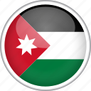 circle, country, flag, jordan, national