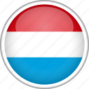 circle, country, flag, luxembourg, national