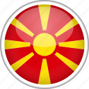 circle, country, flag, macedonia, national