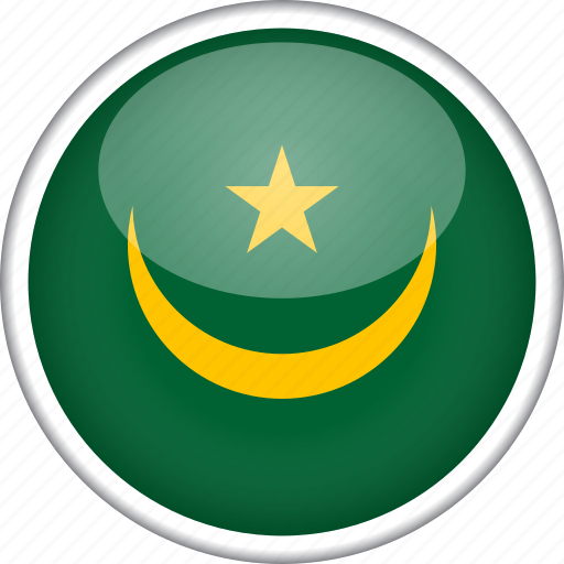 Circle, country, flag, mauritania, national icon - Download on Iconfinder