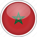 circle, country, flag, morocco, national