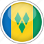 circle, country, flag, national, saint vincent and the grenadines 
