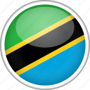 circle, country, flag, national, tanzania