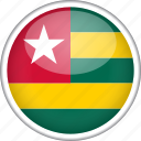 circle, country, flag, national, togo