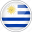 circle, country, flag, national, uruguay 