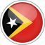 circle, country, east timor, flag, national 