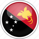 circle, country, flag, national, papua new guinea