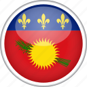 circle, country, flag, guadeloupe, national