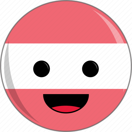 Austria, awesome, cute, europe, face, fantastic, flags icon - Download on Iconfinder