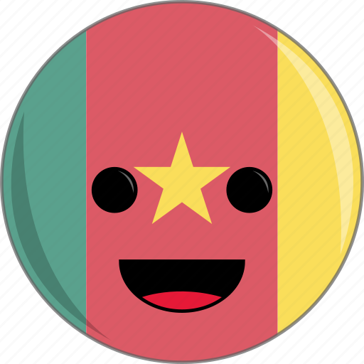 Awesome, cameroon, country, cute, face, flags icon - Download on Iconfinder