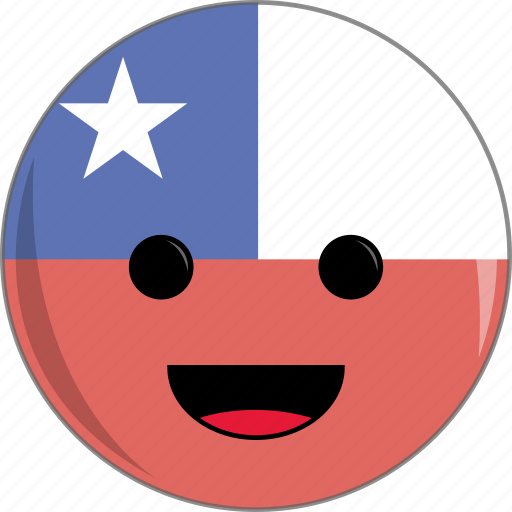 Awesome, chile, country, cute, face, flags, latino icon - Download on Iconfinder