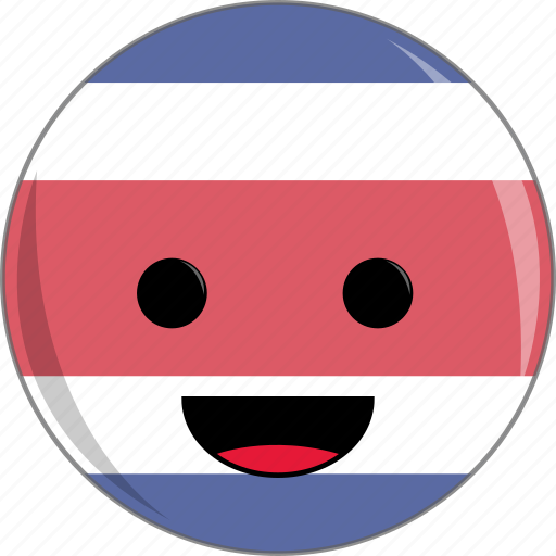 Awesome, costa, cute, face, flags, latino, rica icon - Download on Iconfinder