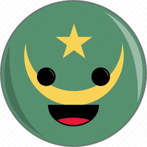 Awesome, countries, country, cute, face, flags, mauritania icon - Download on Iconfinder