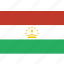 country, flag, national, tajikistan, tajikistani 