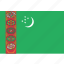 country, flag, national, turkmenistan 