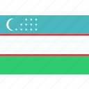 country, flag, national, uzbekistan