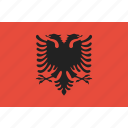 albania, country, flag, national 
