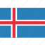 country, flag, iceland, national 