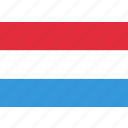 country, flag, luxembourg, national