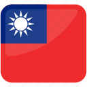flag of taiwan, taiwan, taiwan flag, blue sky, white sun, red earth, retroactively the nationalist flag of china