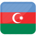 flag of azerbaijan, national flag of azerbaijan, azerbaijan, country, flag