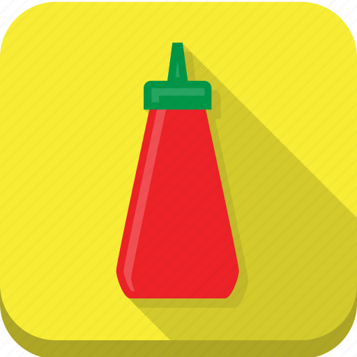 Condiment, ketchup, red, tomato, yellow icon - Download on Iconfinder