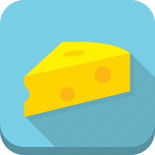 Blue, cheese, dairy, holes, yellow icon - Download on Iconfinder