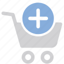 add, cart, meanicons, shopping, store