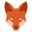 animal, face, fox, wolf 