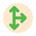 arrow, direction, interface, sign