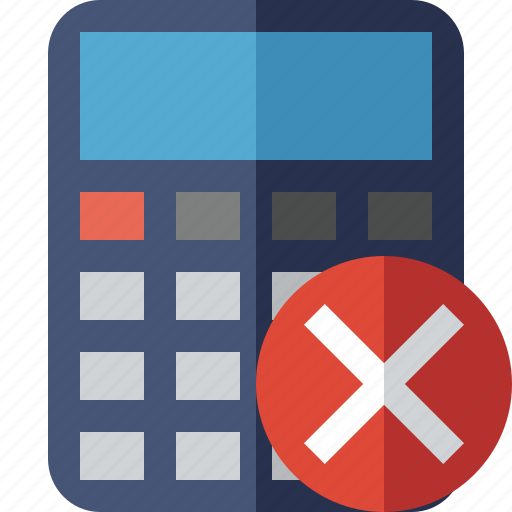 Accounting, calculate, calculator, cancel, finance, math icon - Download on Iconfinder