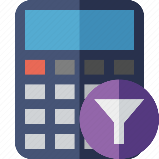 Accounting, calculate, calculator, filter, finance, math icon - Download on Iconfinder