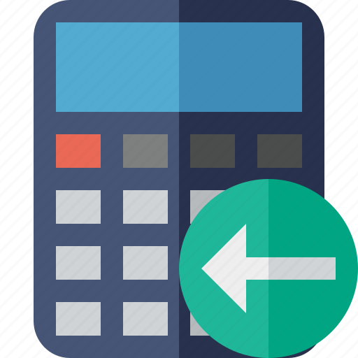 Accounting, calculate, calculator, finance, math, previous icon - Download on Iconfinder