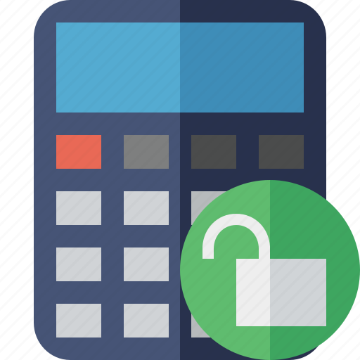 Accounting, calculate, calculator, finance, math, unlock icon - Download on Iconfinder