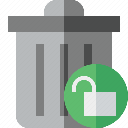 Delete, garbage, remove, trash, unlock icon - Download on Iconfinder