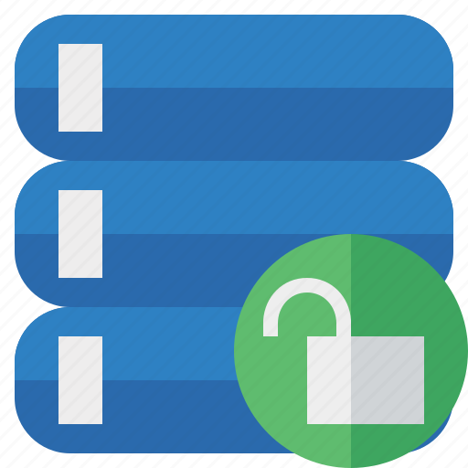 Data, database, server, storage, unlock icon - Download on Iconfinder
