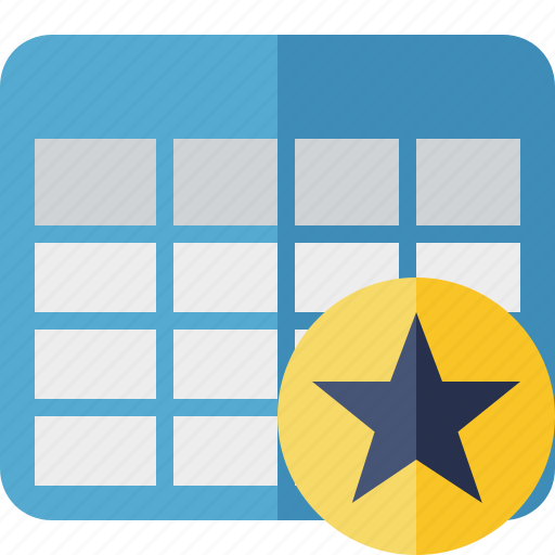 Cell, data, database, grid, row, star, table icon - Download on Iconfinder