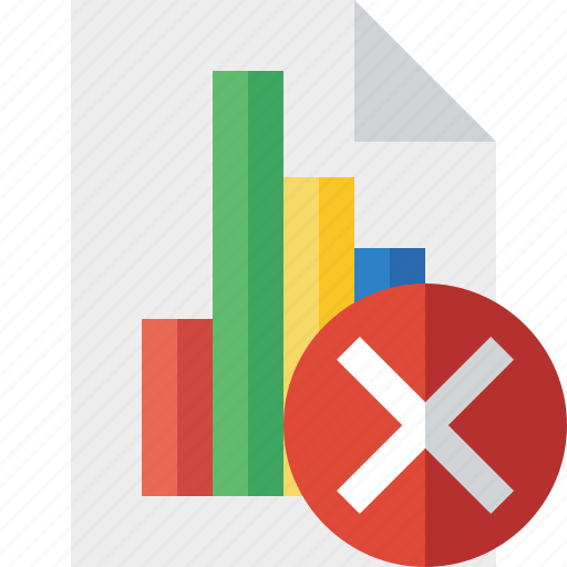 Bar, cancel, chart, document, file, graph, report icon - Download on Iconfinder