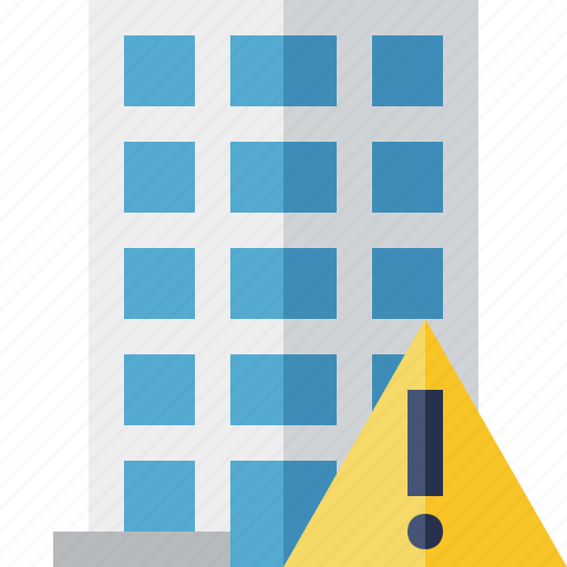 Building, business, company, estate, house, office, warning icon - Download on Iconfinder