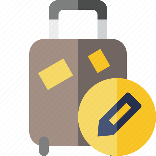 Bag, baggage, edit, luggage, suitcase, travel, vacation icon - Download on Iconfinder