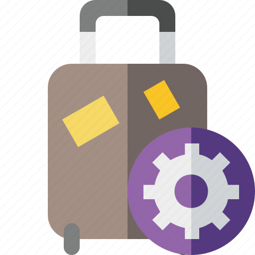 Bag, baggage, luggage, settings, suitcase, travel, vacation icon - Download on Iconfinder