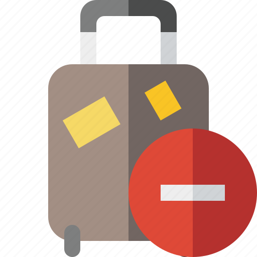 Bag, baggage, luggage, stop, suitcase, travel, vacation icon - Download on Iconfinder