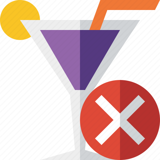 Alcohol, beverage, cancel, cocktail, drink, glass, vacation icon - Download on Iconfinder